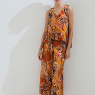 Cropped printed pants