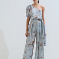 Παντελόνι σατέν φαρδύ με πιέτα