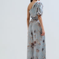 Παντελόνι σατέν φαρδύ με πιέτα