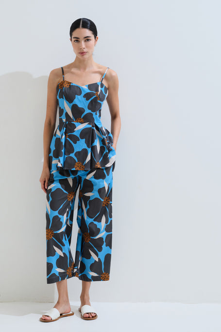 Floral cropped pants