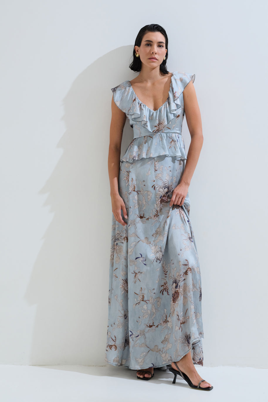 Φόρεμα μακρύ με δέσιμο πλάτη