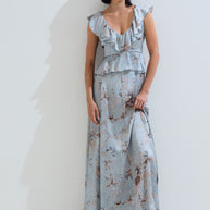 Φόρεμα μακρύ με δέσιμο πλάτη