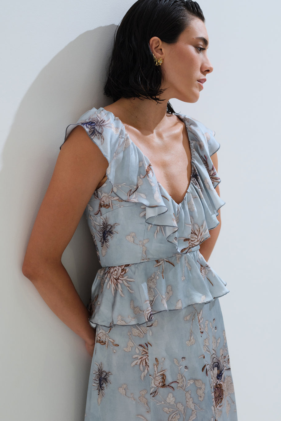 Φόρεμα μακρύ με δέσιμο πλάτη