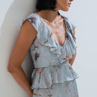 Φόρεμα μακρύ με δέσιμο πλάτη