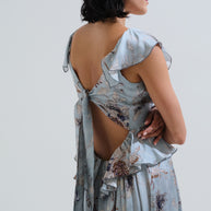 Φόρεμα μακρύ με δέσιμο πλάτη