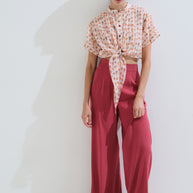 Monochrome high waisted pants