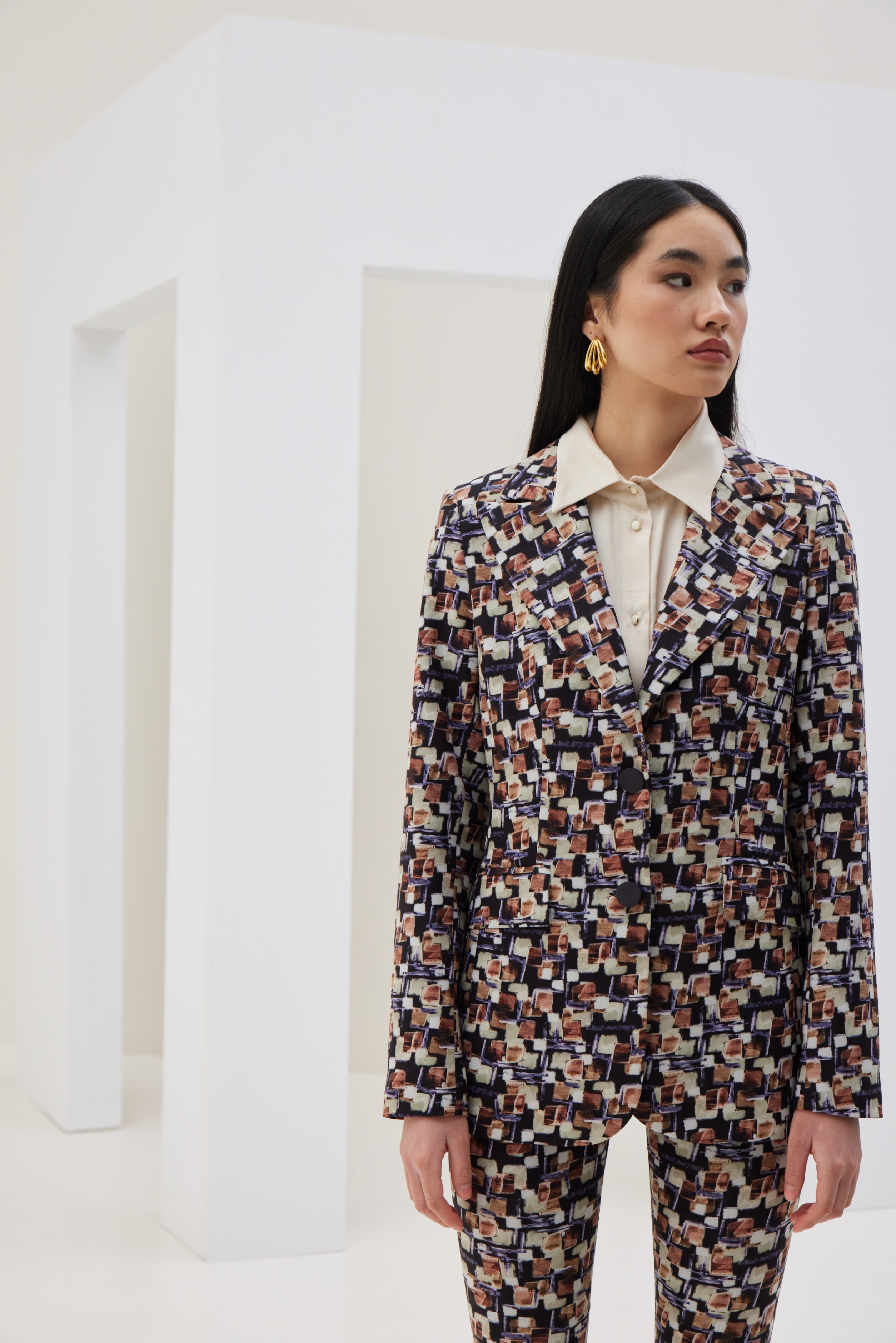 Patterned Long Jacket