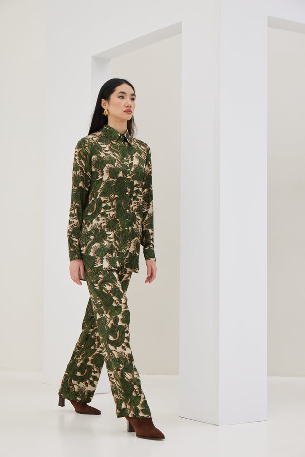 Πουκάμισο Πράσινο Εμπριμέ