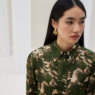 Green Printed Shirt