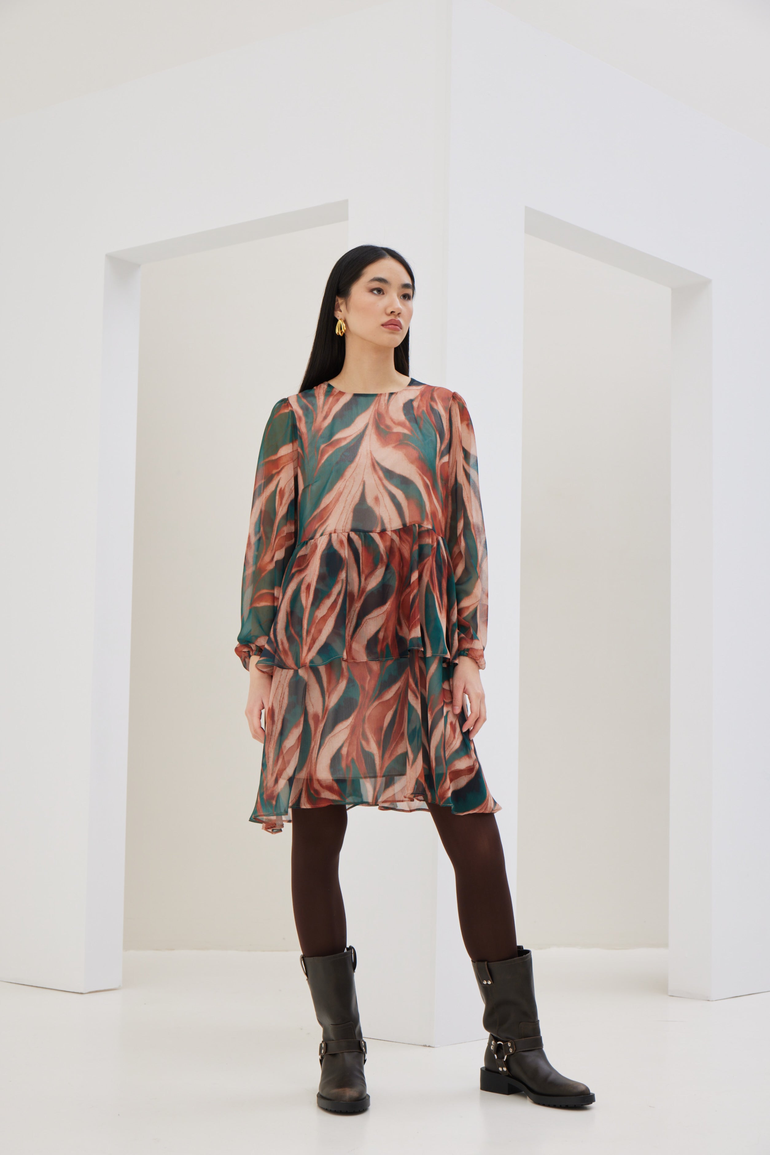 Georgette Flounce Dress