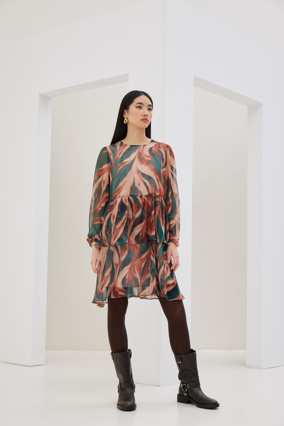 Georgette Flounce Dress