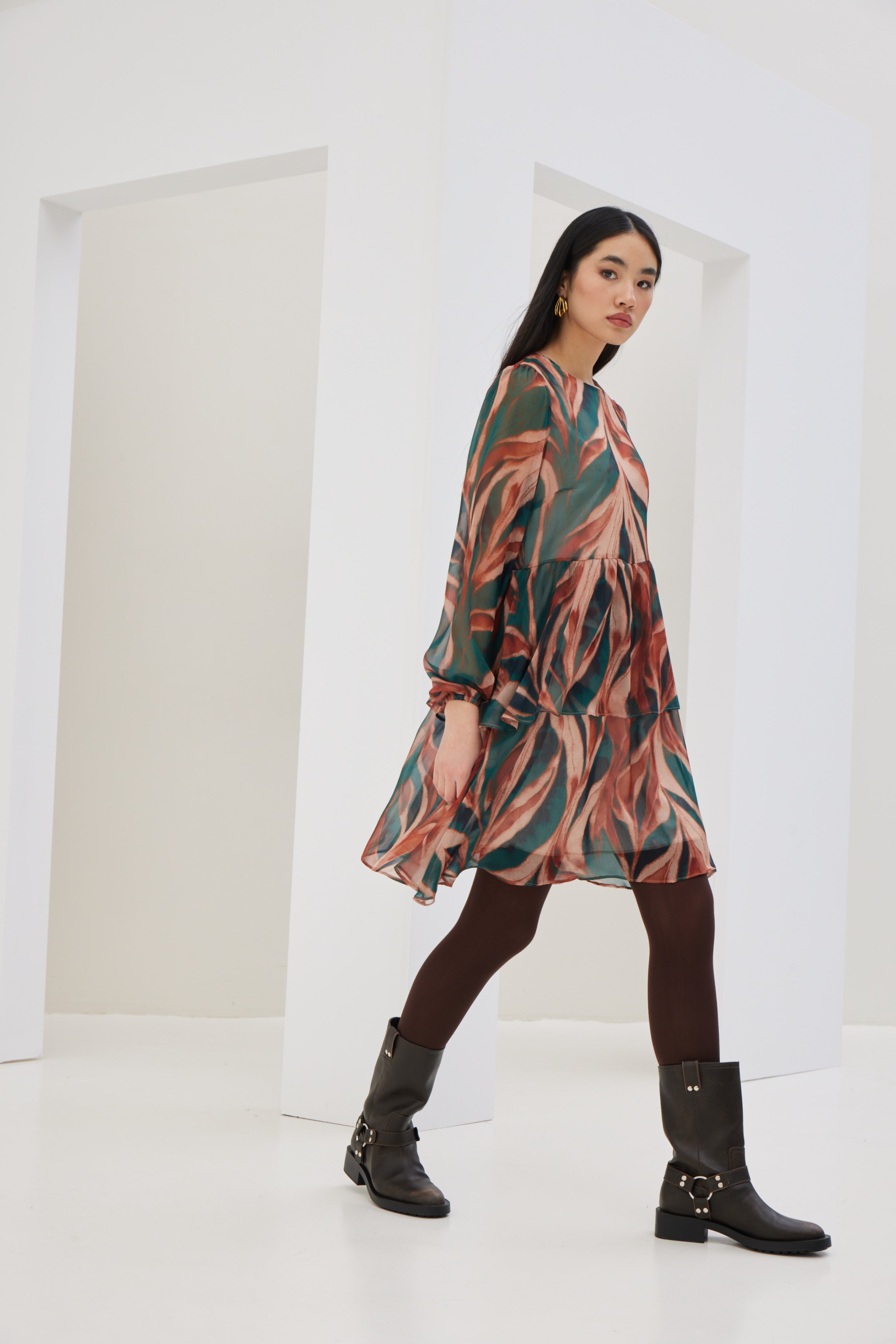 Georgette Flounce Dress