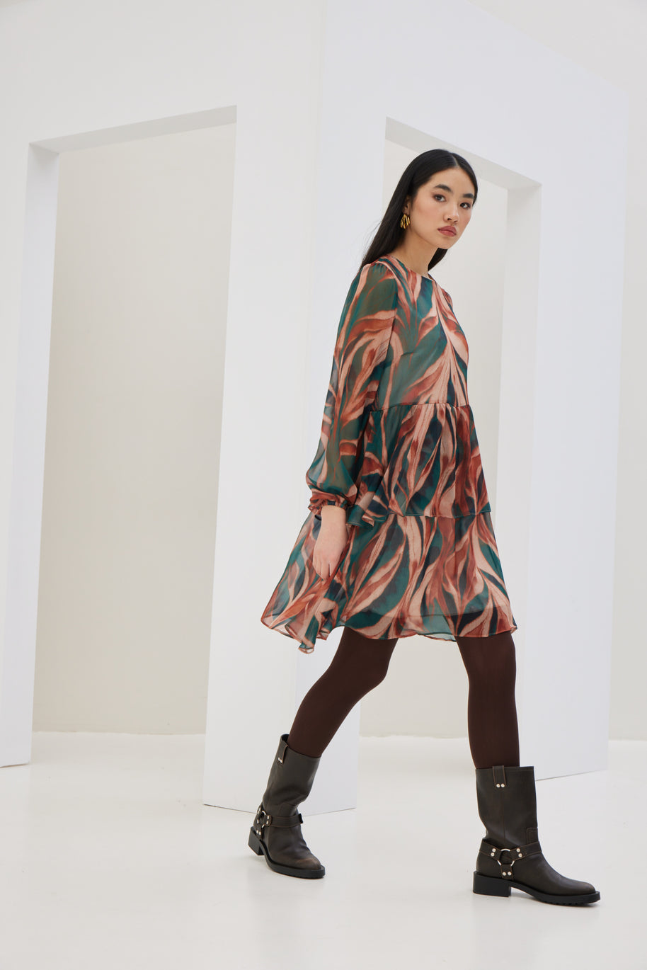 Georgette Flounce Dress