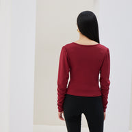 Long Sleeve Cross Blouse