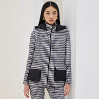 Plaid Quilted Cardigan