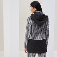 Plaid Quilted Cardigan