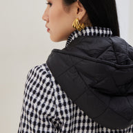 Plaid Quilted Cardigan