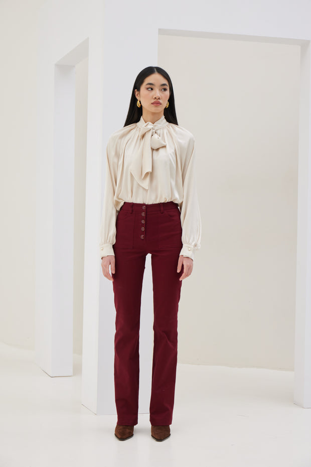 Trousers with Decorative Buttons