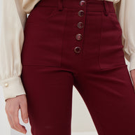 Trousers with Decorative Buttons