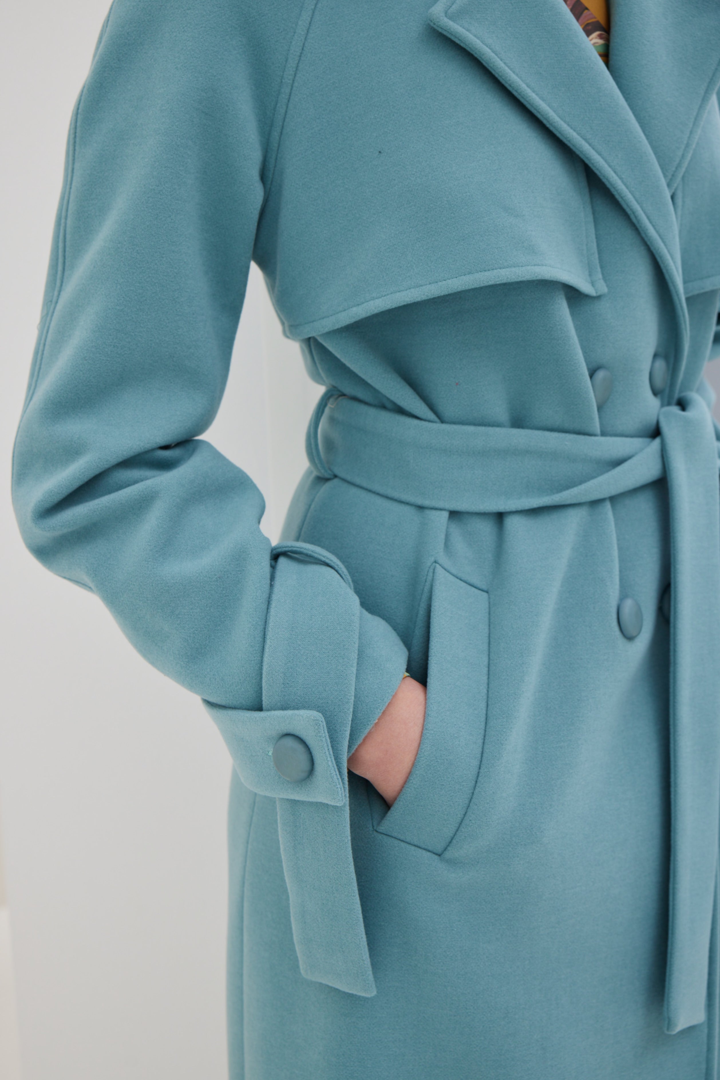 Double Breasted Coat with Belt