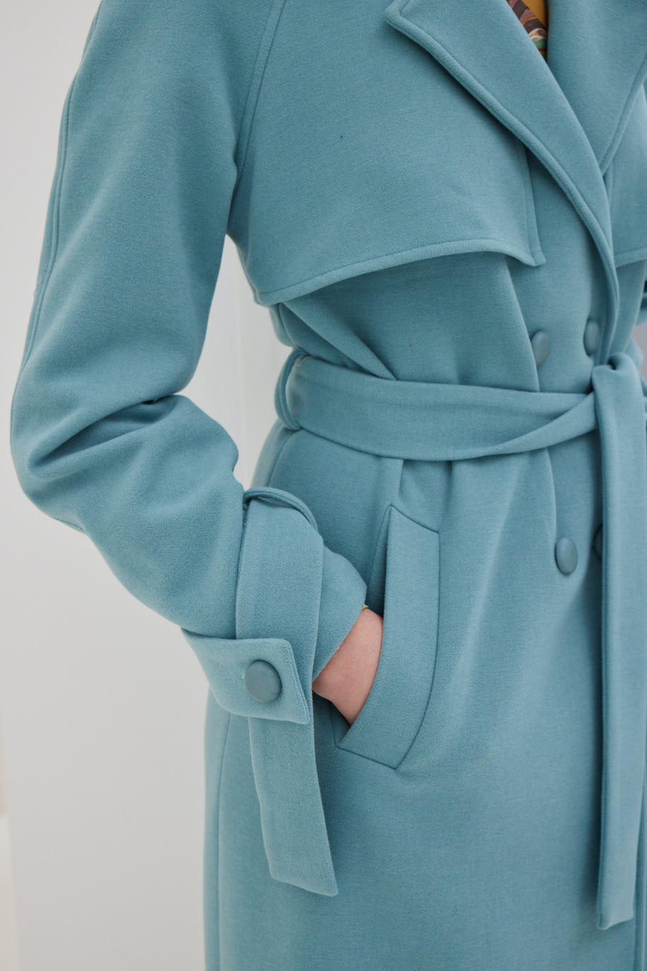Double Breasted Coat with Belt