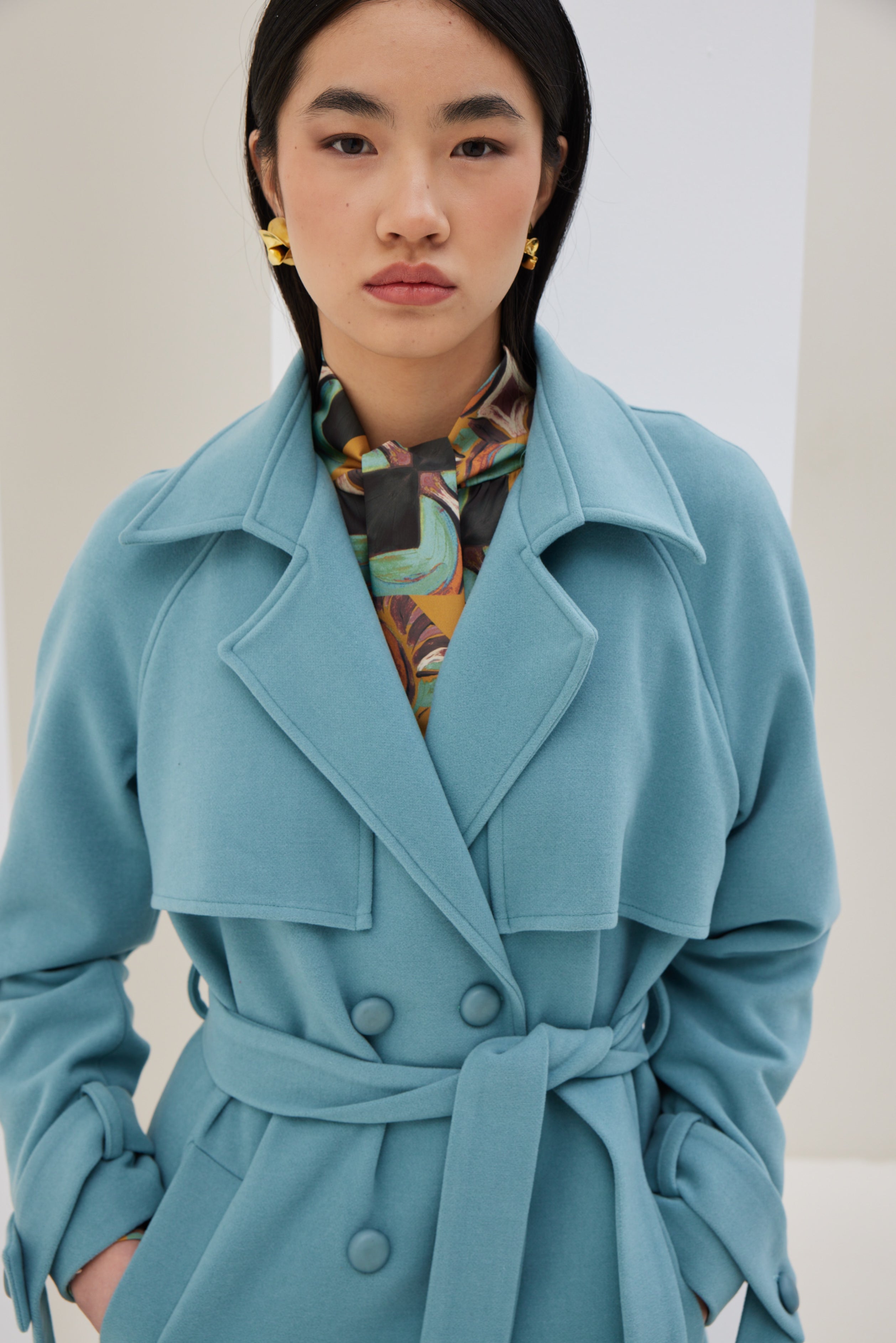 Double Breasted Coat with Belt