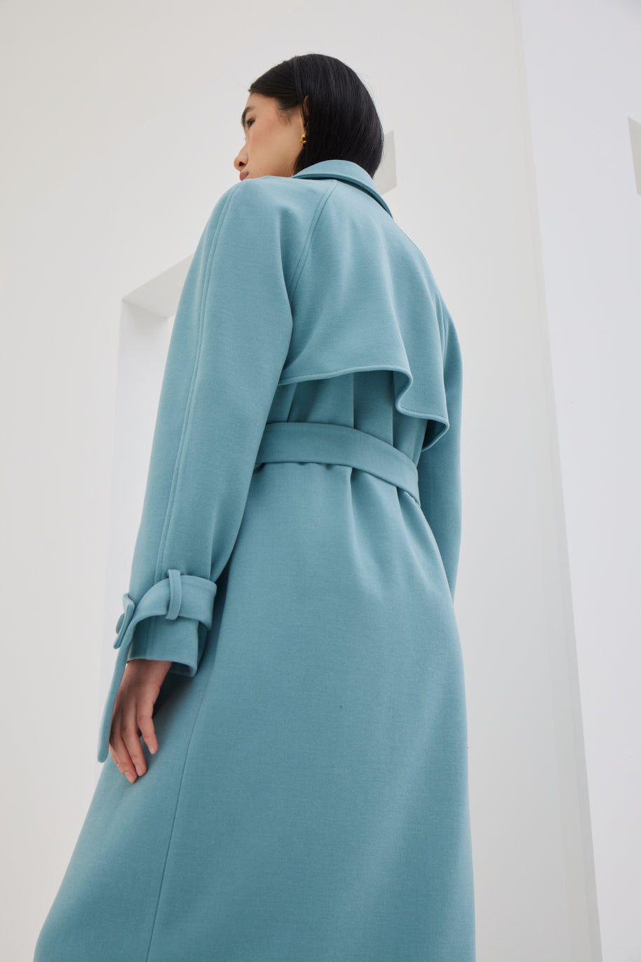 Double Breasted Coat with Belt