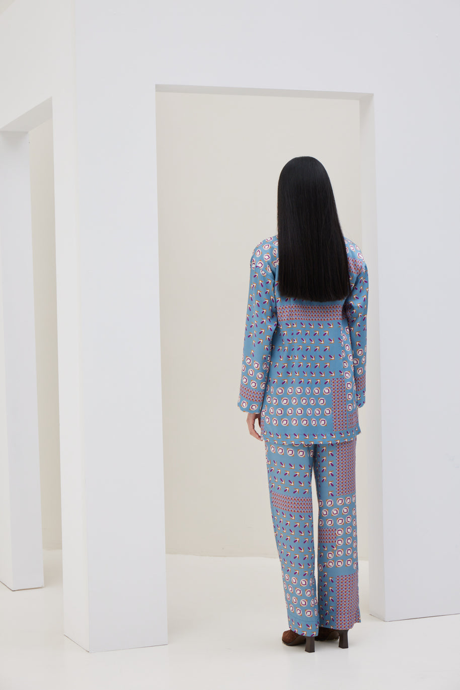 Blue Patterned Shirt