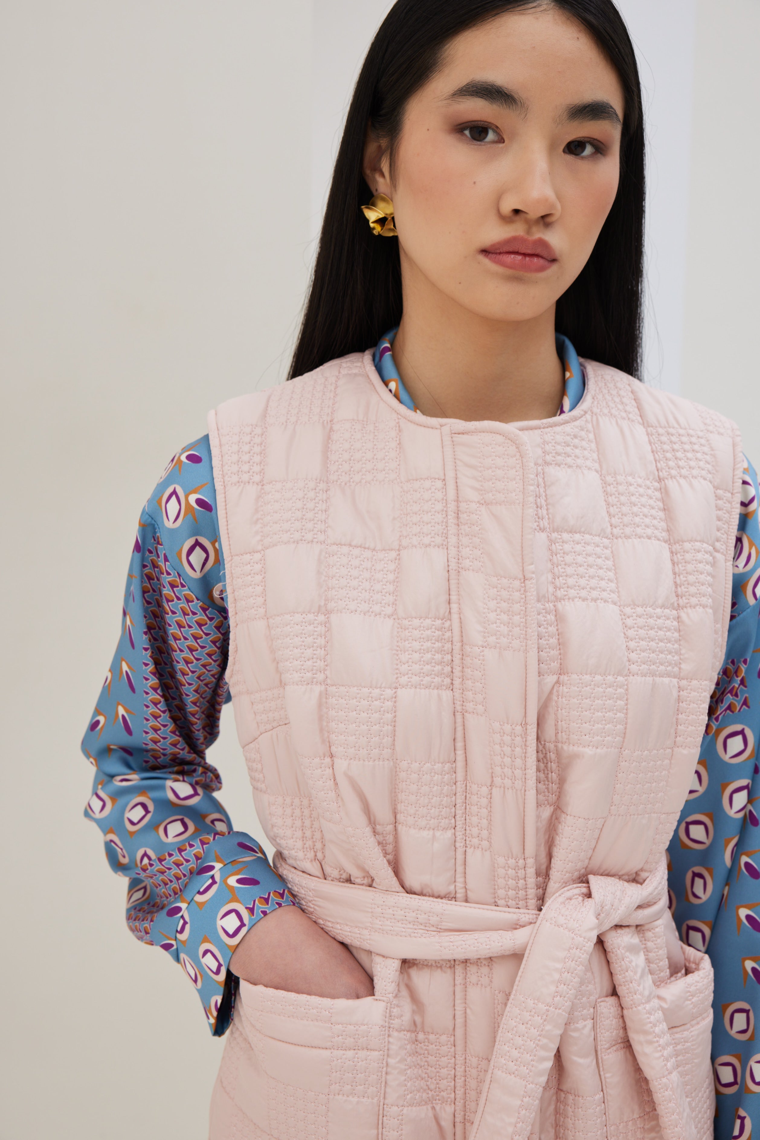 Quilted Sleeveless Coat