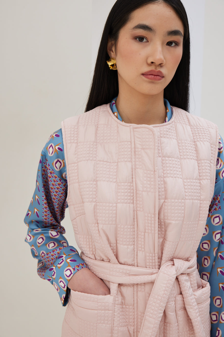 Quilted Sleeveless Coat
