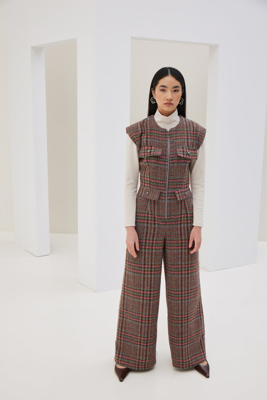 Tweed Jumpsuit