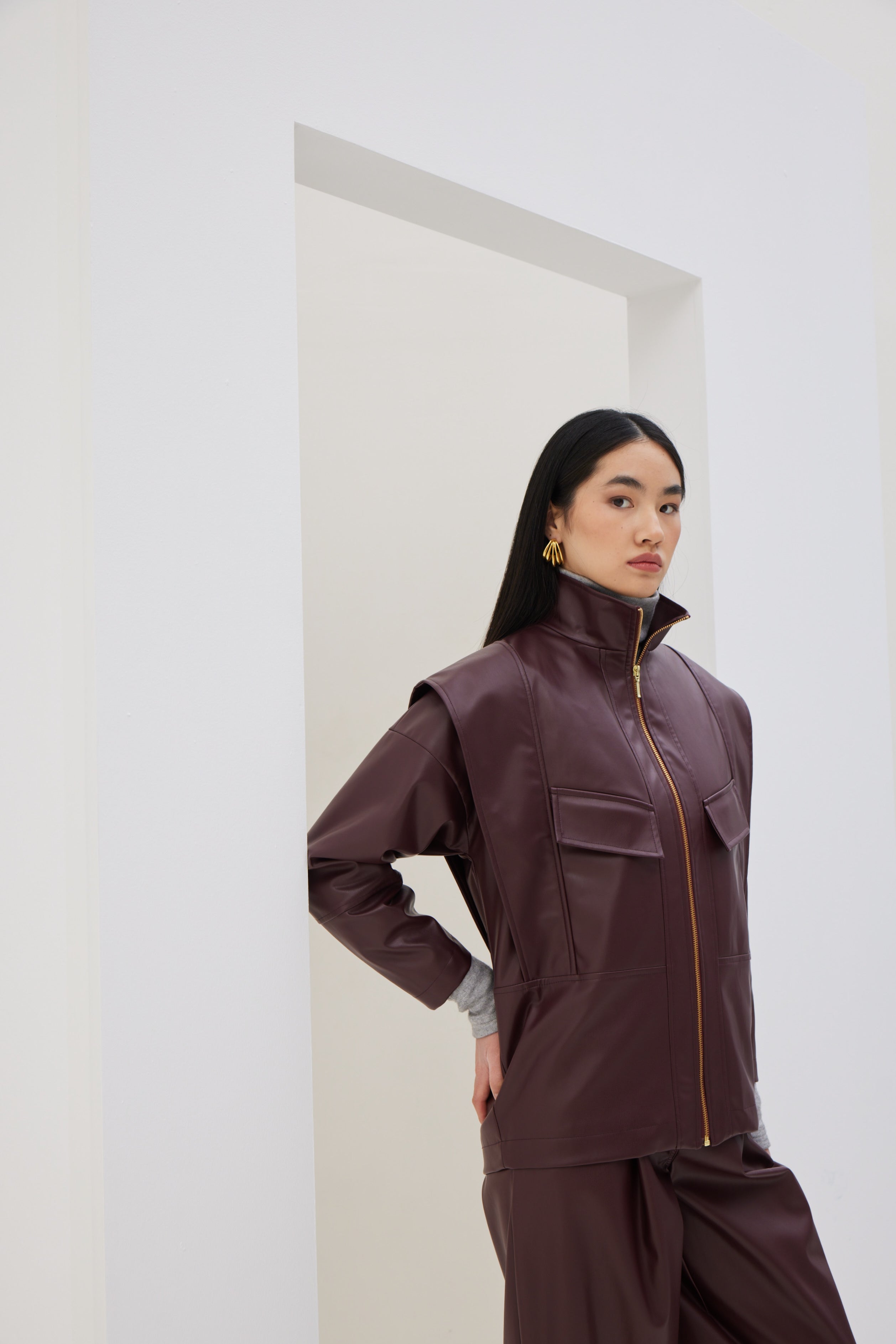 Jacket in Eco-leather