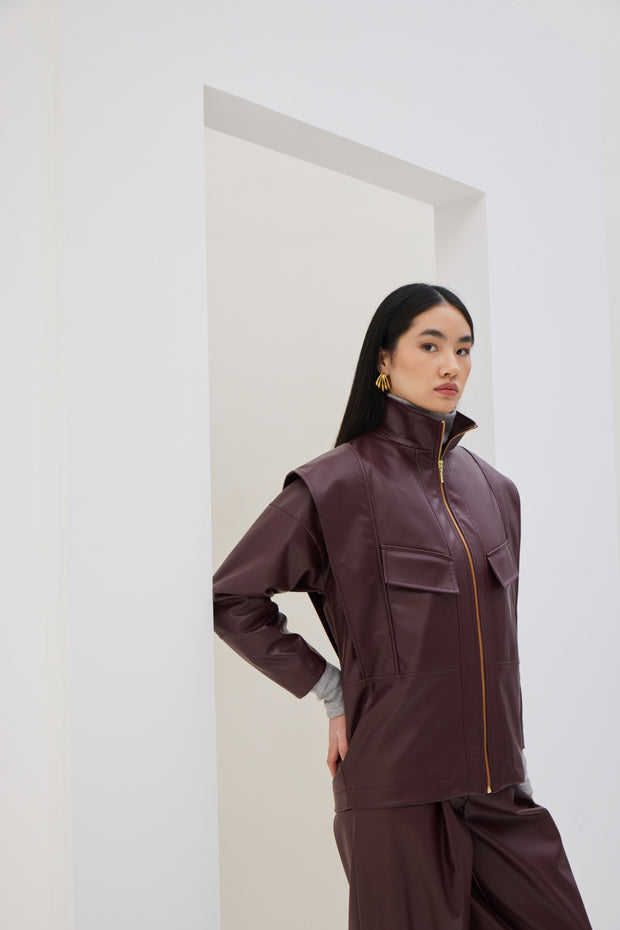 Jacket in Eco-leather