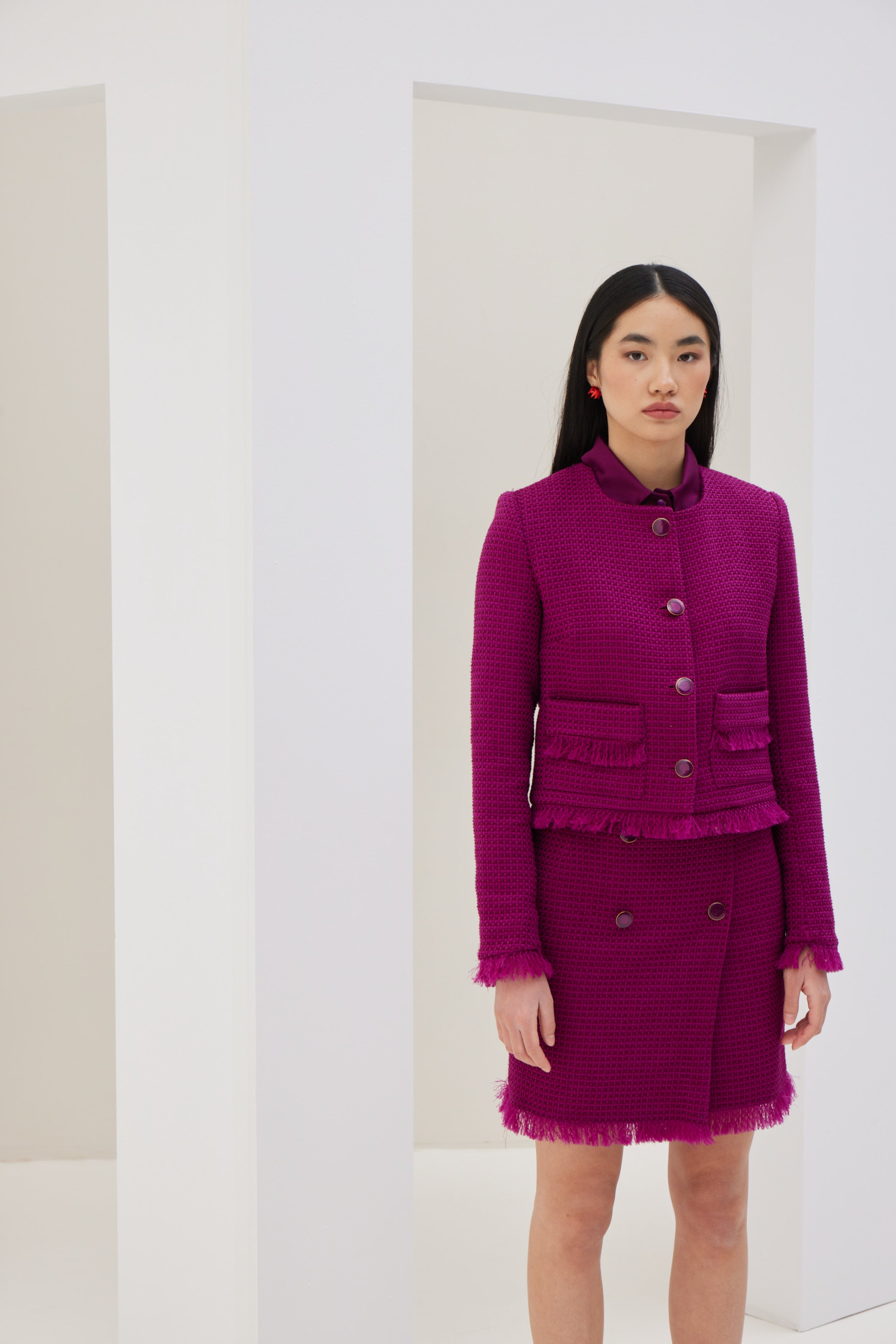 Tweed Jacket with Pockets