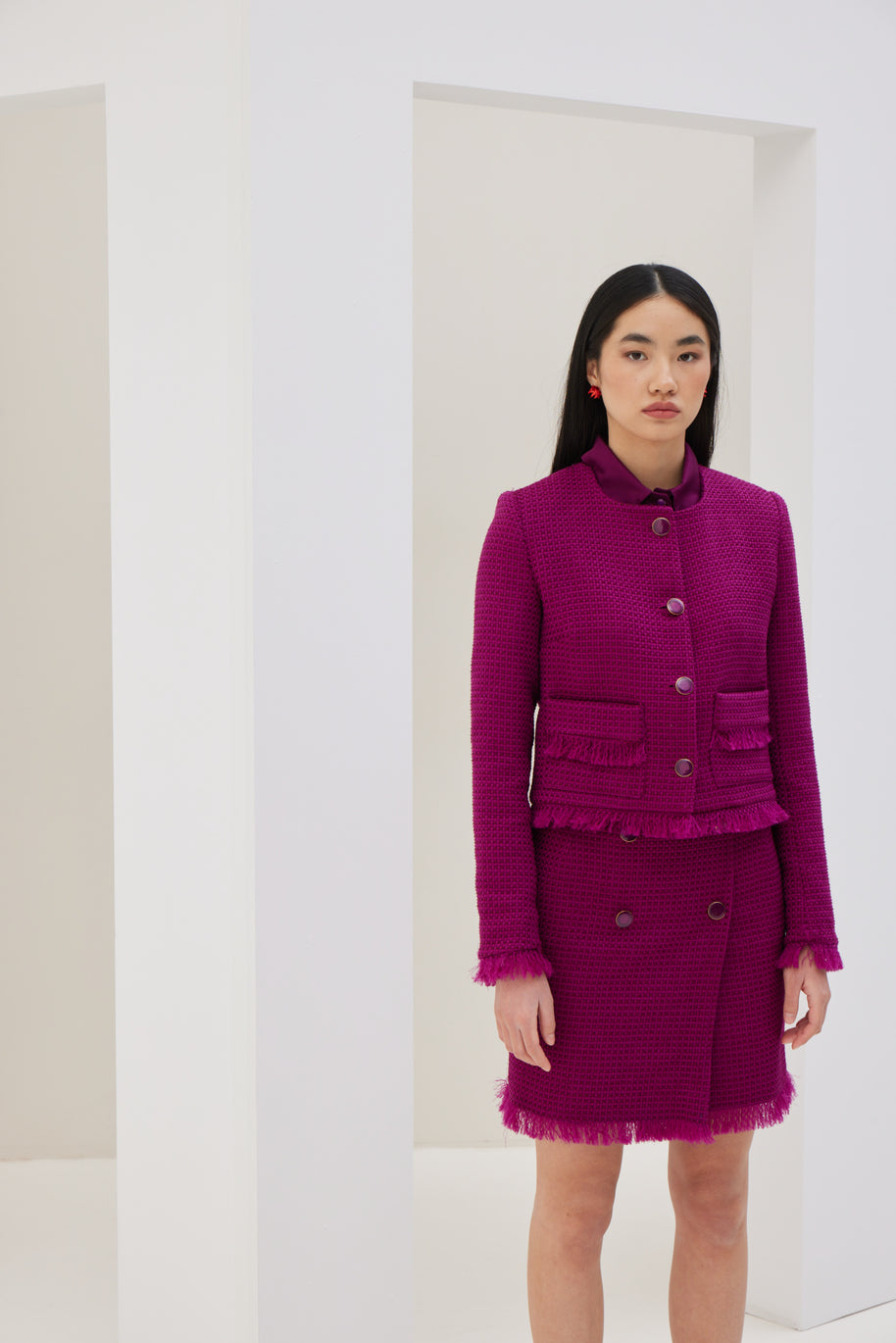 Tweed Jacket with Pockets