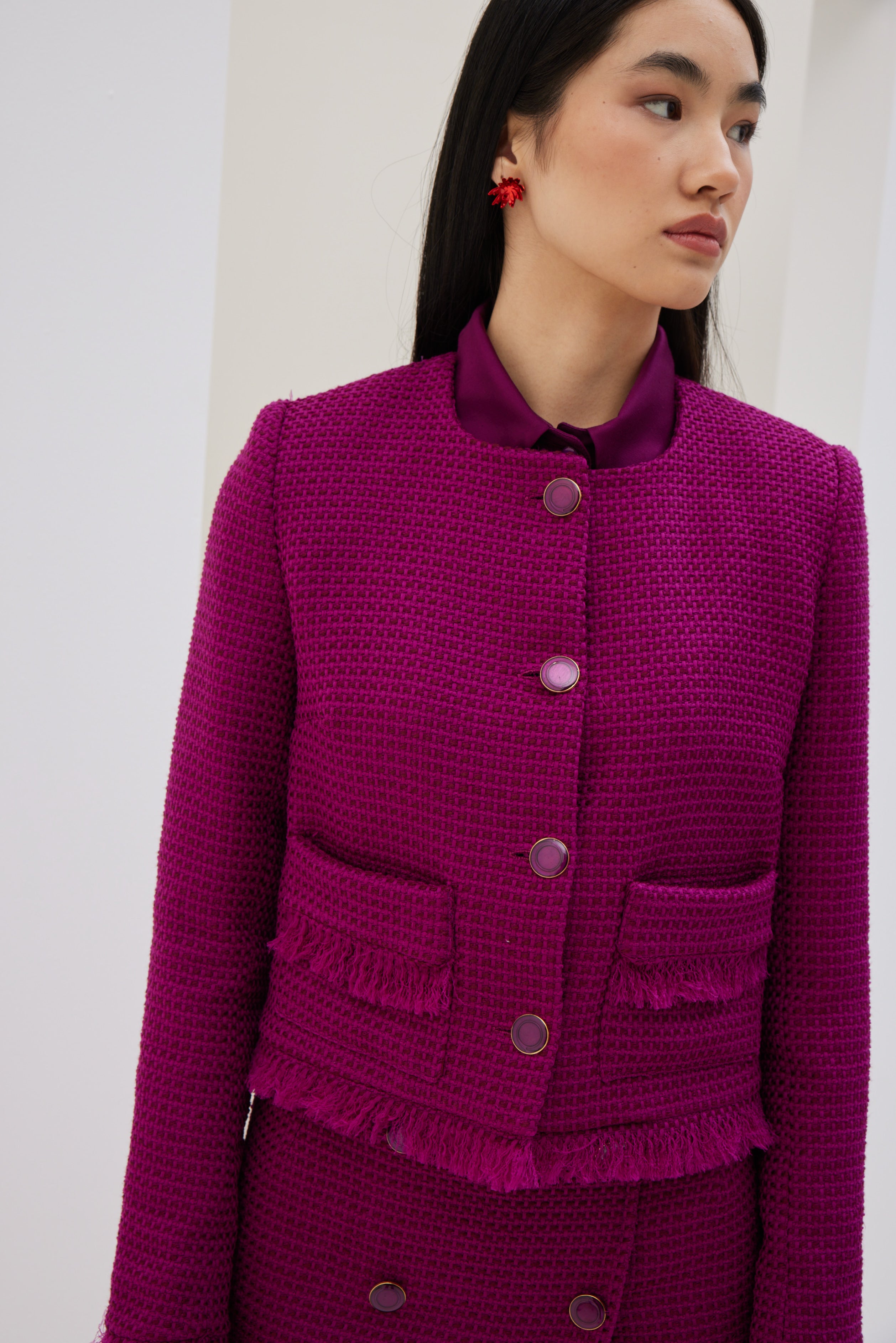 Tweed Jacket with Pockets