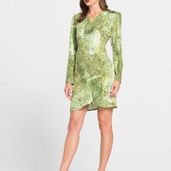 Φόρεμα Κρουαζέ με Σχέδια Λαχουριών