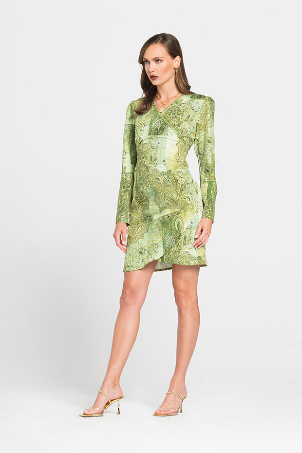 A-Line Dress with Lahouri Patterns