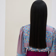 Patterned Blouse with Scarf