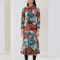 Φόρεμα Βελούδο με Σούρες