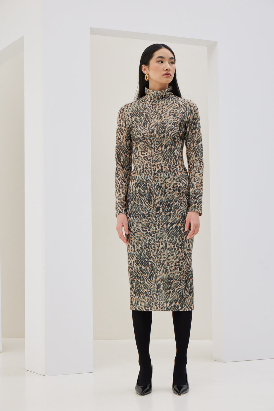 Πλεκτό Ζιβάγκο Φόρεμα