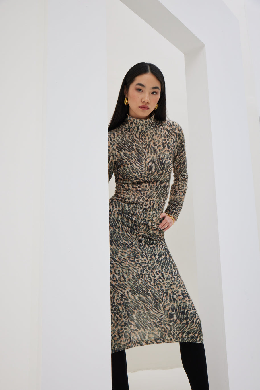 Πλεκτό Ζιβάγκο Φόρεμα