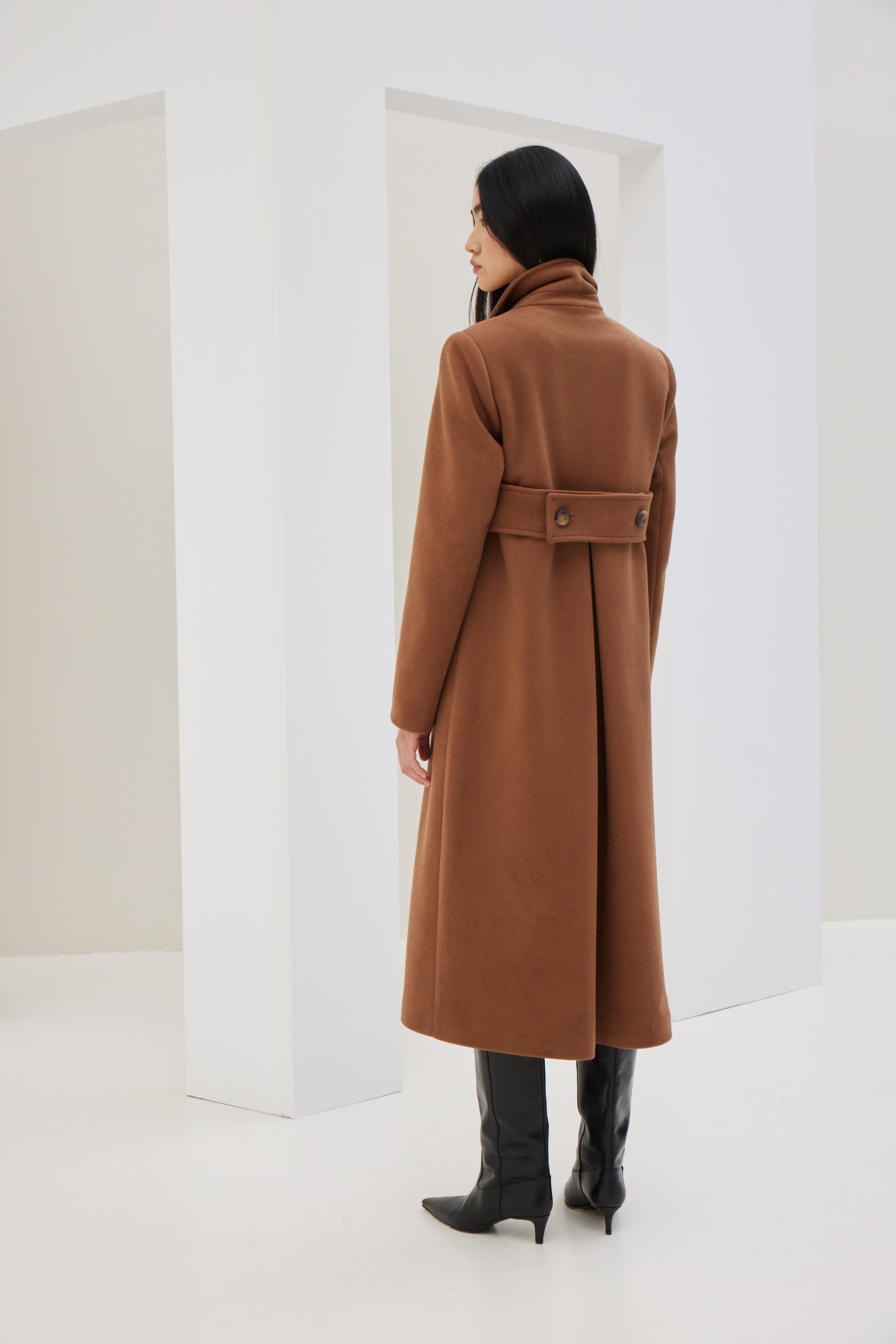 Coat with Back Belt