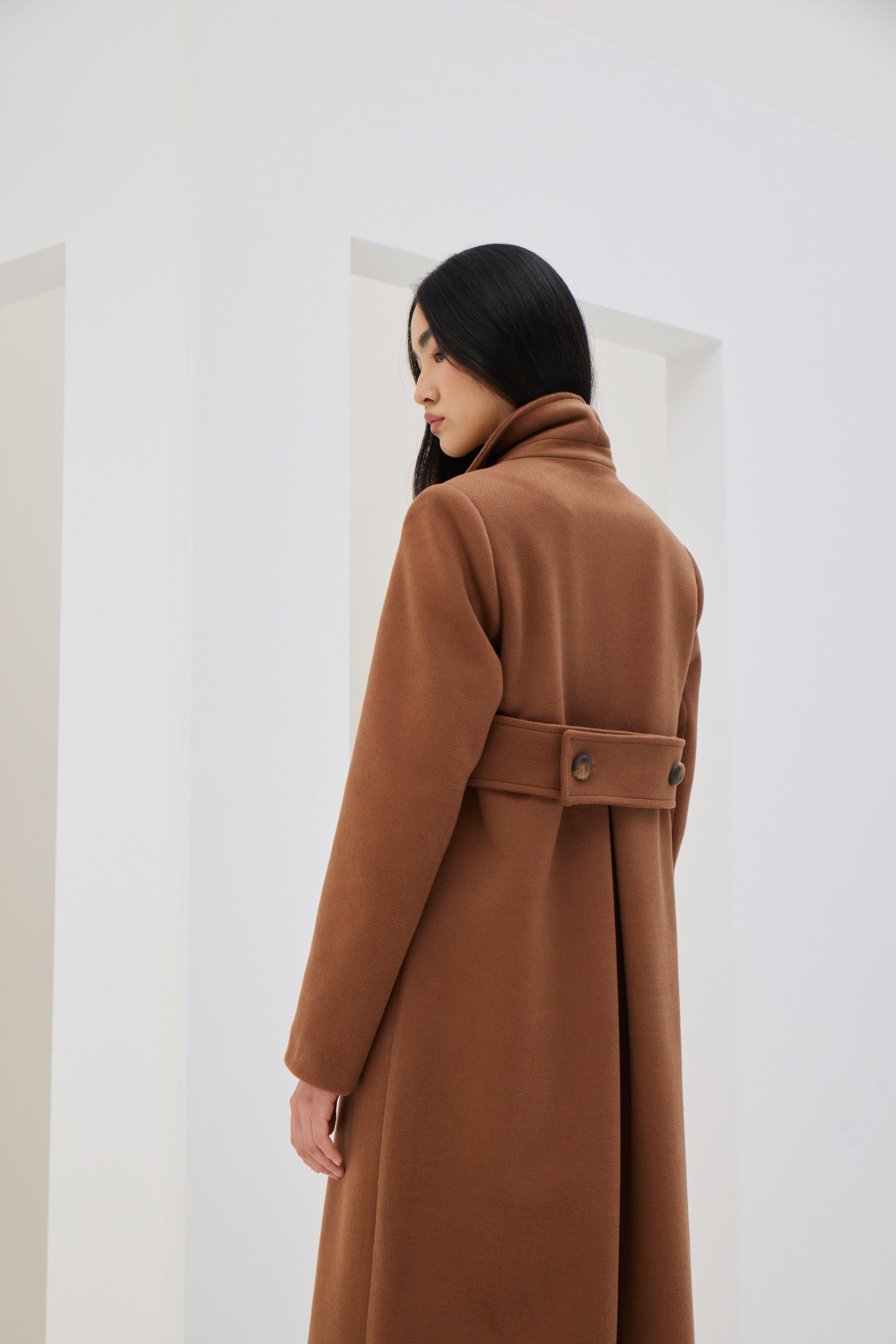 Coat with Back Belt