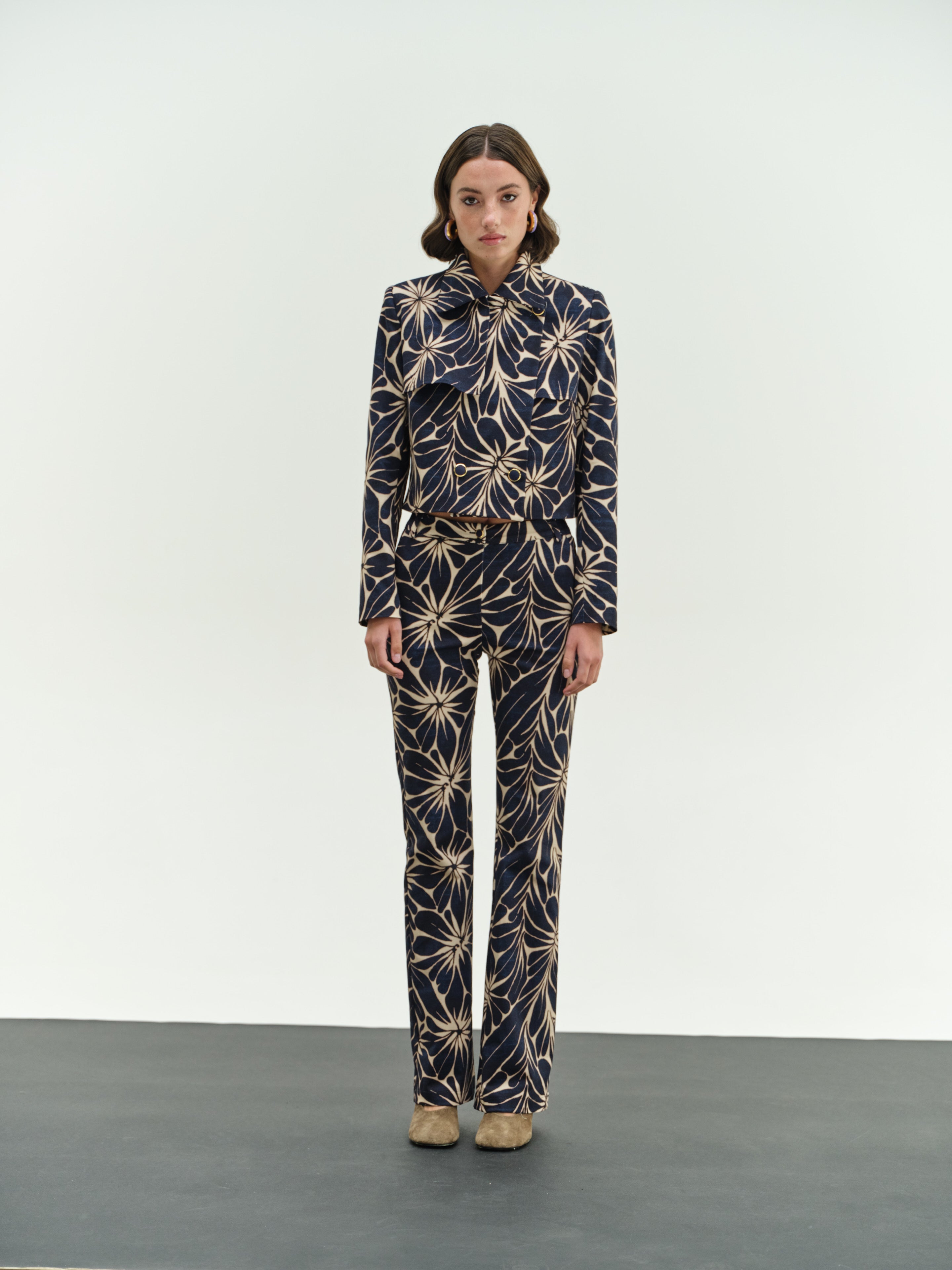 Printed Blue Jacket