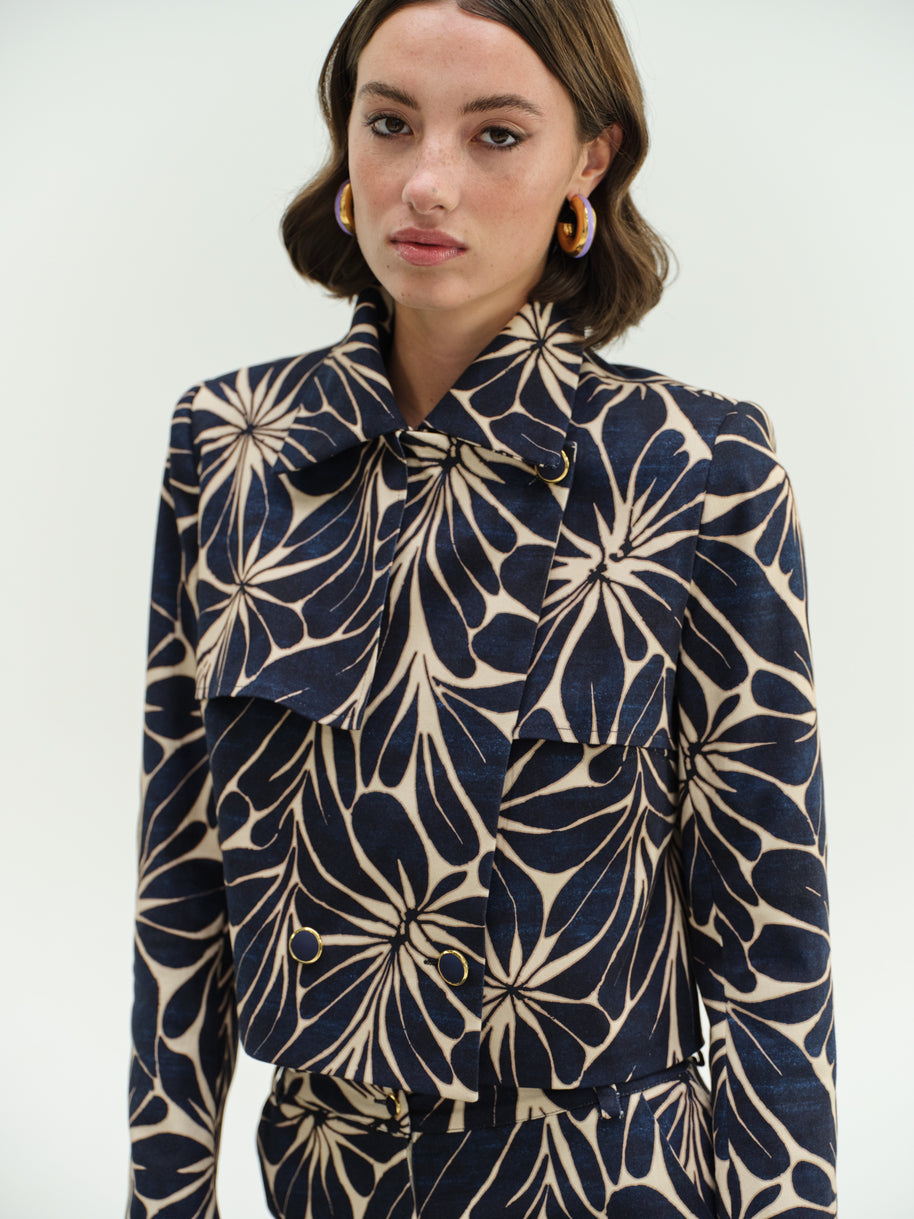 Printed Blue Jacket