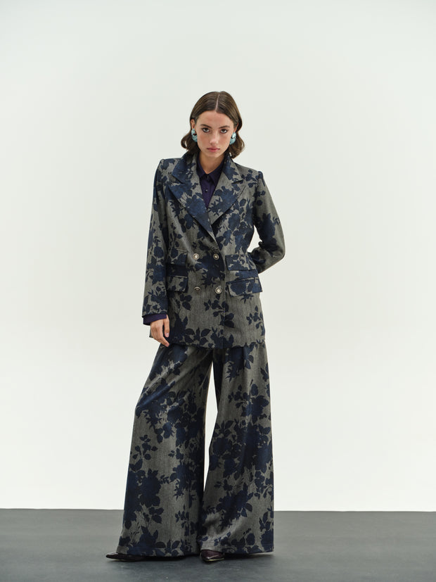 Floral Pleated Pants