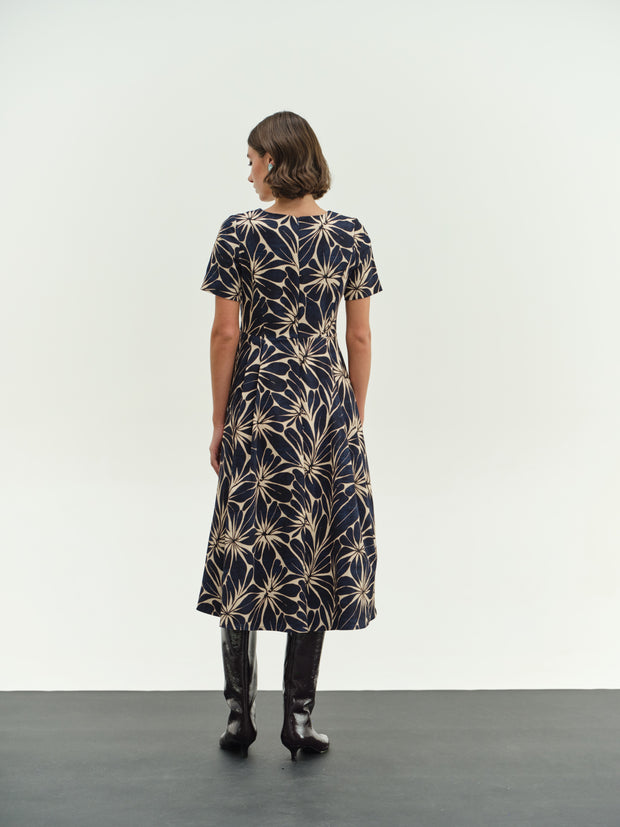 Blue Printed Dress