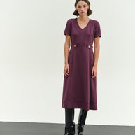 Midi crep dress clos