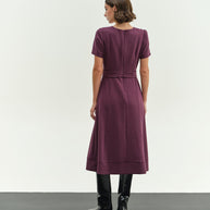 Midi crep dress clos